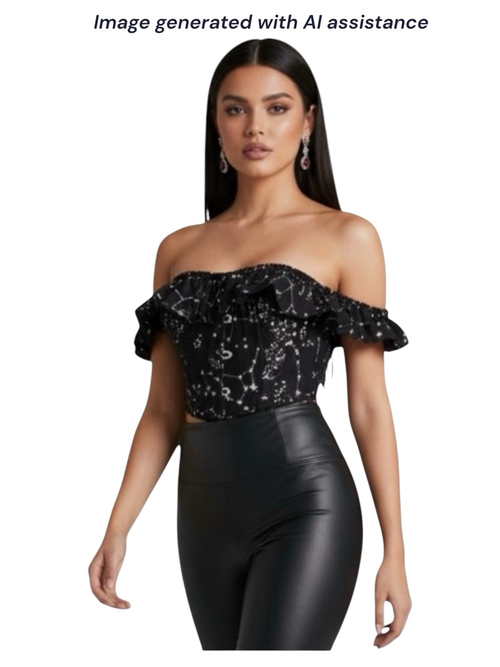 Corset Story size 14 (UK18) cotton astronomy corset top - Picture 1 of 16